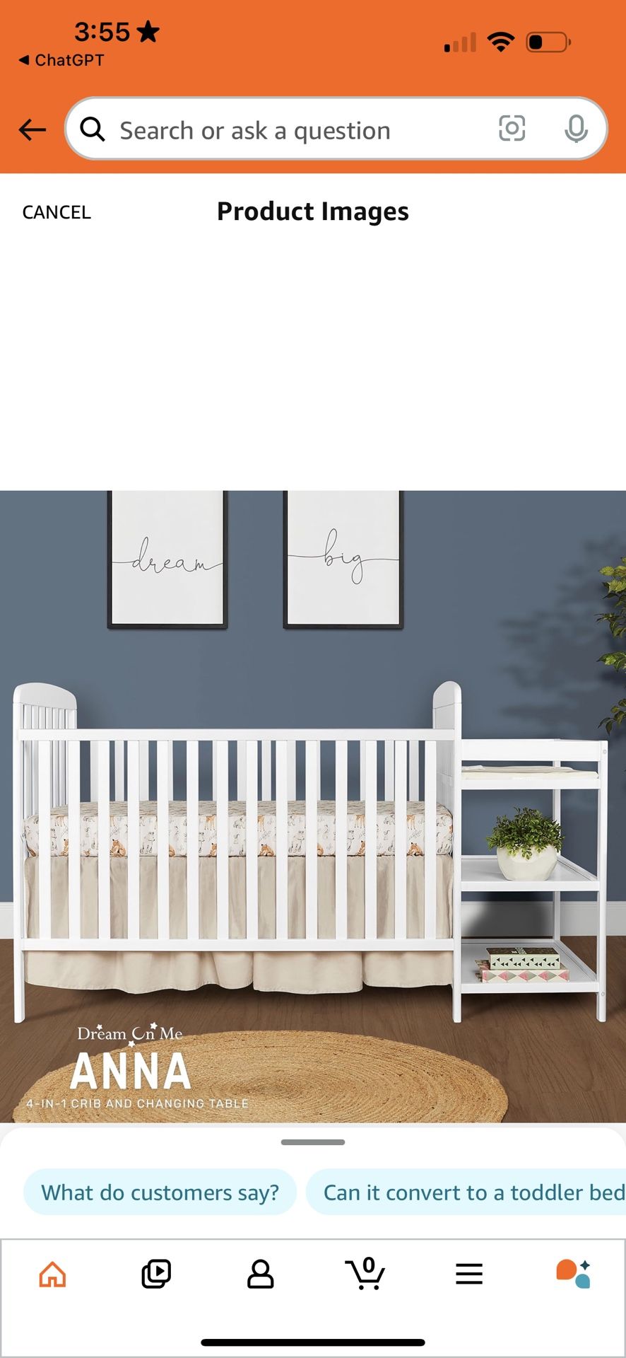 ANNA 3 in 1 Full Size Crib & Changing Table