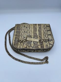 Authentic Jimmy Choo Python Embossed Leather Crossbody Bag | Gold Hardware