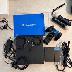PS4 Gaming equipment with accessories and games