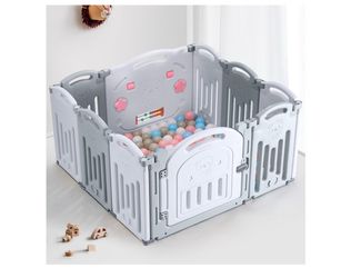 Baby Playpen with Gate and Activity Panel