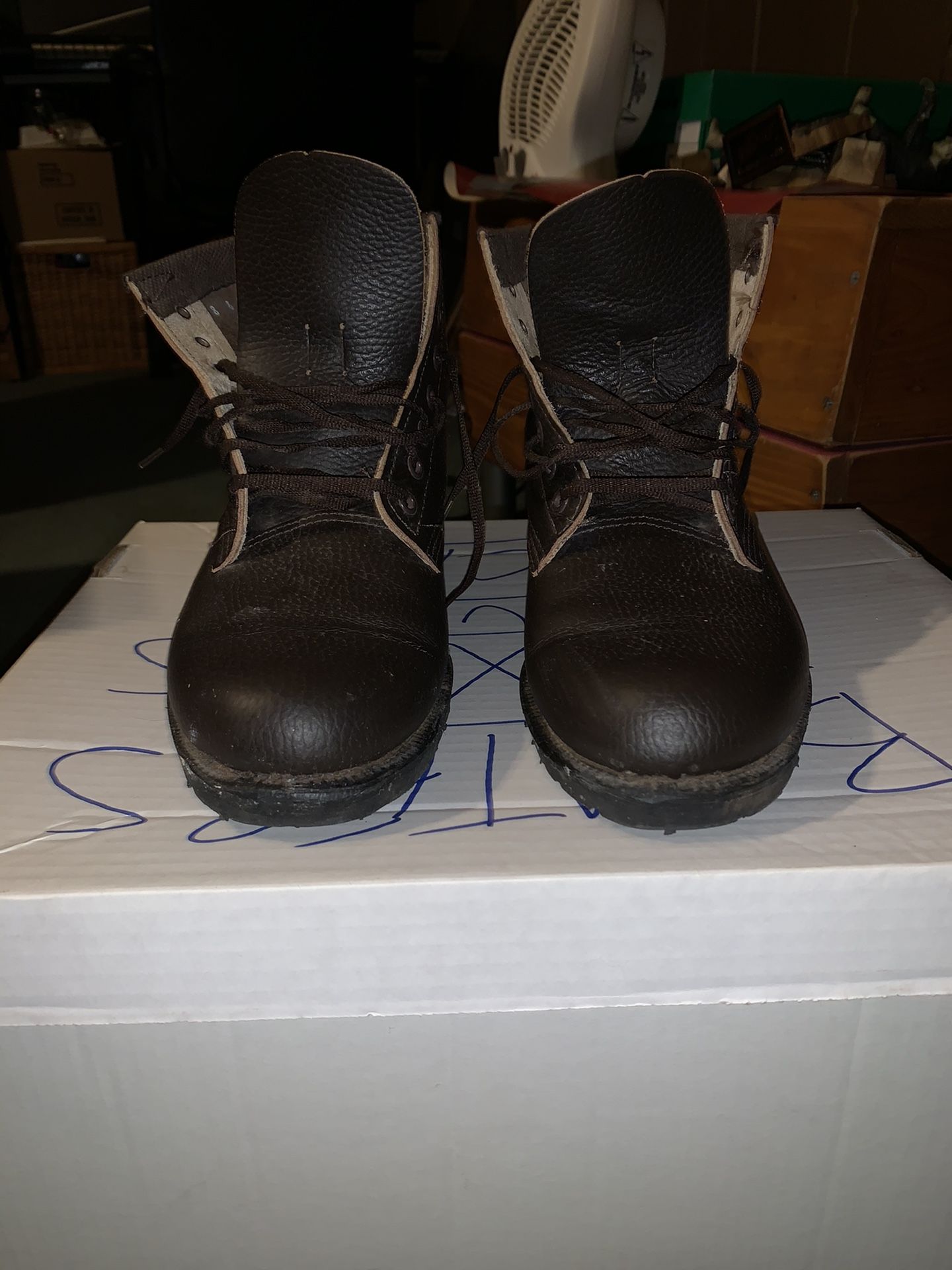 2 Pair PA DOC State Issue Prison Boots Size 8 (brown)