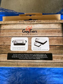 Guy Fieri 2-Piece Rectangle Stoneware Baking Dish Set