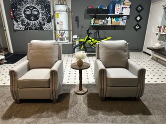 Set of 2 Upholstery Recliner Chairs