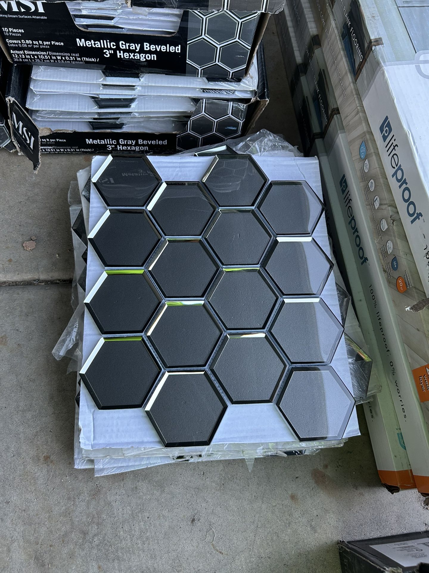 Metallic Gray Tile
