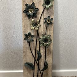 3D metal flower wall art