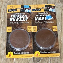 Lot 2 Reel F/X Professional Makeup DARK BROWN .6 oz ea Costume Cosplay Halloween
