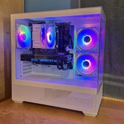 Windows 11 Pro Nvidia RTX Gaming PC Computer White RGB