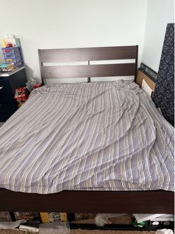 Gently Used Queen Frame and Firm Materess