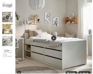 IKEA Slakt twin bed with mattress
