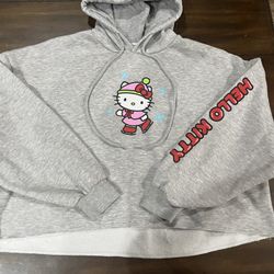 Gray Winter Hello Kitty Sweatshirt 
