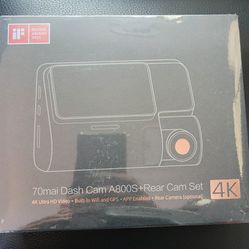 Dash Cam 4K 70 Mai, Front and Rear.