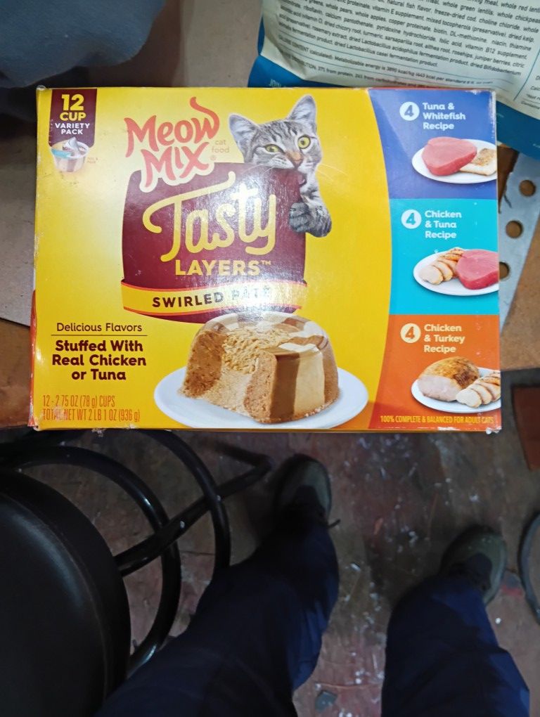 Meow Mix Tasty Layers Swirled Pate 12 Cup