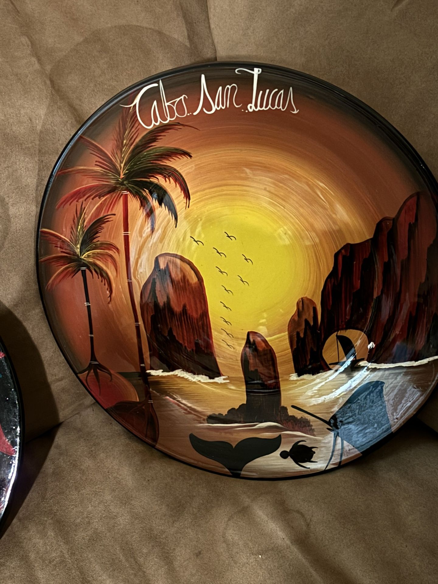 Hand Painted Decorative Plates 16 Inches