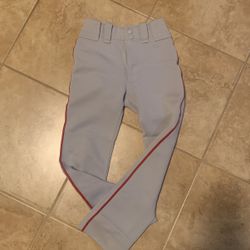 Gray Mizuno Pants With Red Piping Size Youth S