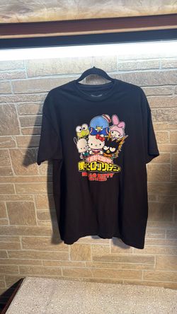 My Hero Academia Hello Kitty & friends black T-shirt XL