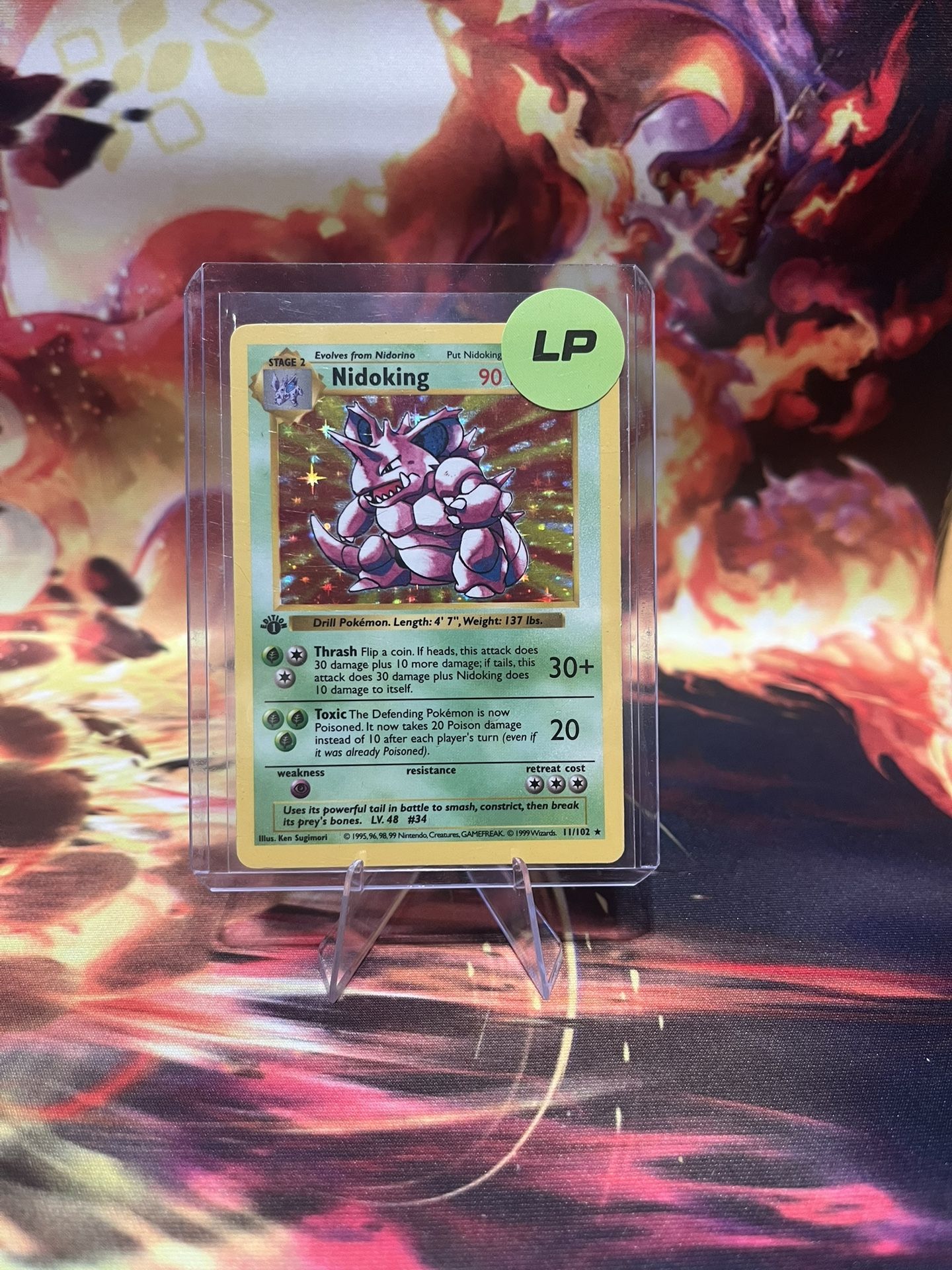 Nidoking 1st Edition Base Set LP ( Pokemon Cards )
