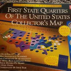 First State Quarters Of The United States Collectors Map For $5
