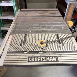 Craftsman 10” Table Saw with Cast Iron Top and Mobile Base
