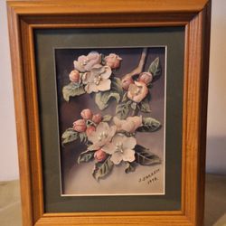 3D Layered Paper Art Framed Shadow Box-1990's