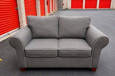 Gray love seat