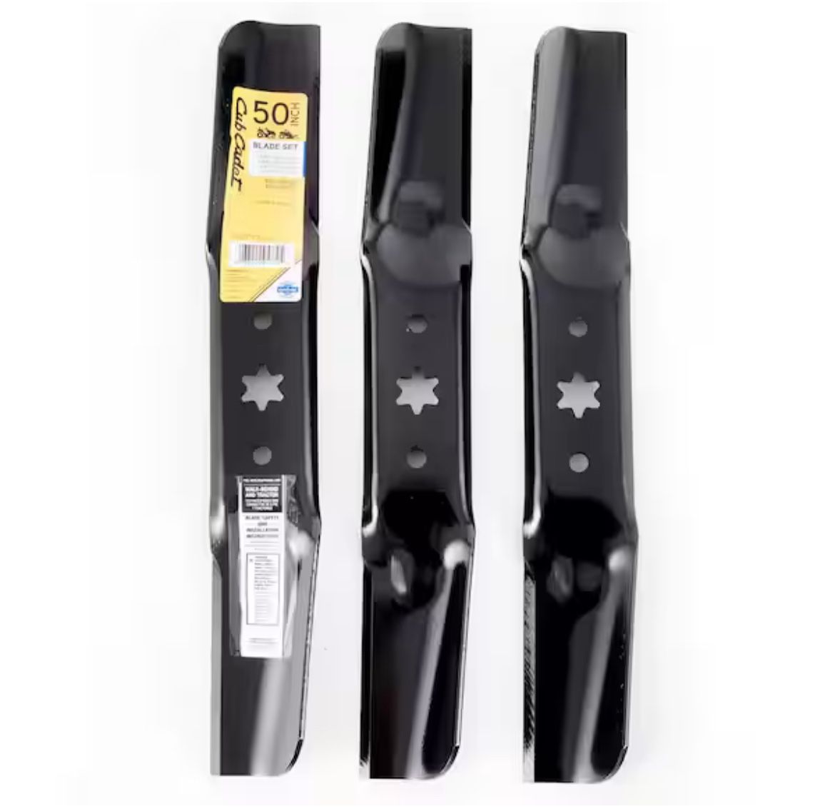 ($120 VALUE, 2 PACK SEALED) Original Equipment High Lift Blade Set for Select 50 in. Riding Lawn Mowers with 6-Point Star