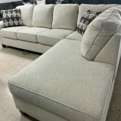 🎀$10 Payment 🎀Abinger Natural 2-Piece Sectional With Chaise💃Sofa/Loveseat/Chair Available 