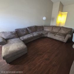 XL brown microfiber sectional FREE