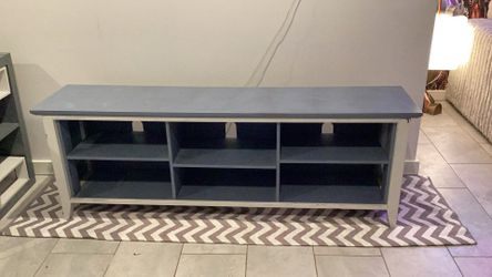 Modern Blue-Grey Media Console / Storage Cabinet