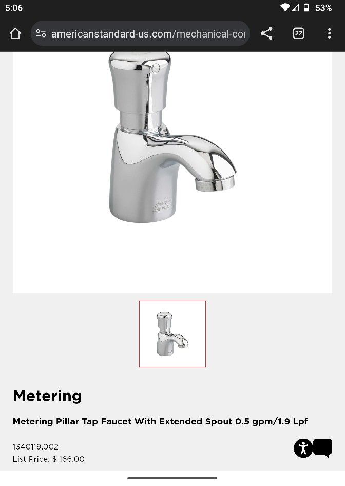 bathroom single faucet brand new in box