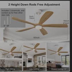 Wooden Ceiling Fan 