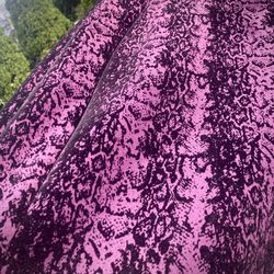 Calvin Klein jewel tone purple snakeskin polyester sheath dress size 2 NWT