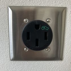 EV charger outlet level 2 NEMA 1450 Tesla wall connector car charger