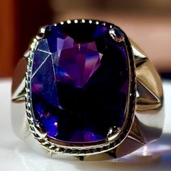 Men’s Natural Amethyst Ring