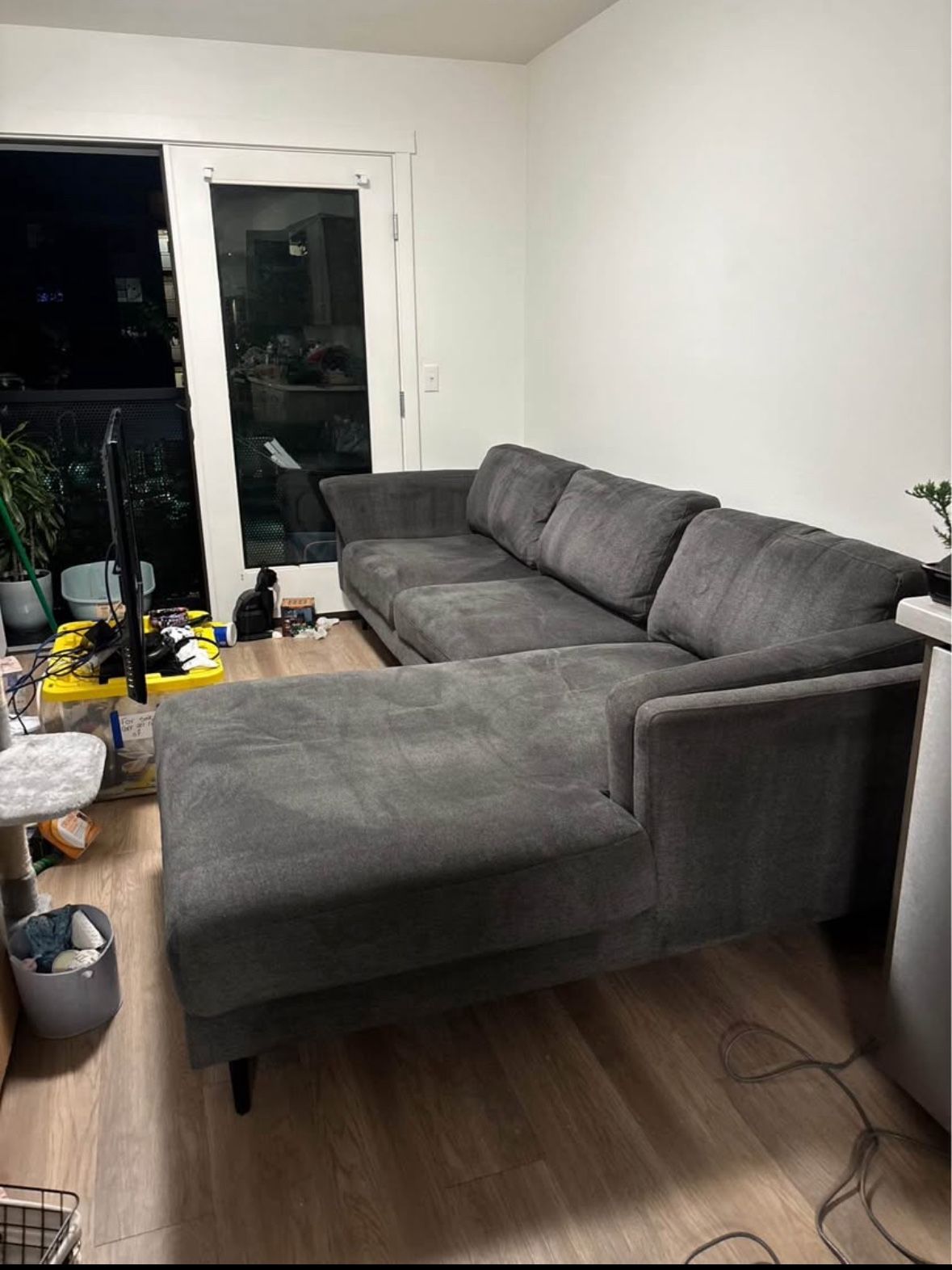 Grey L Couch
