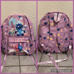 Stitch backpack purple