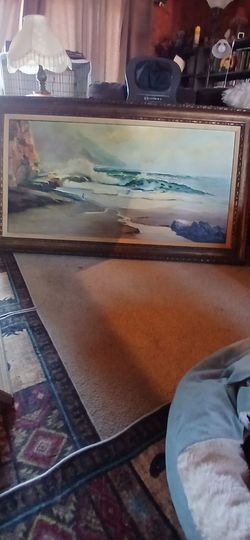 Framed Seascape Painting