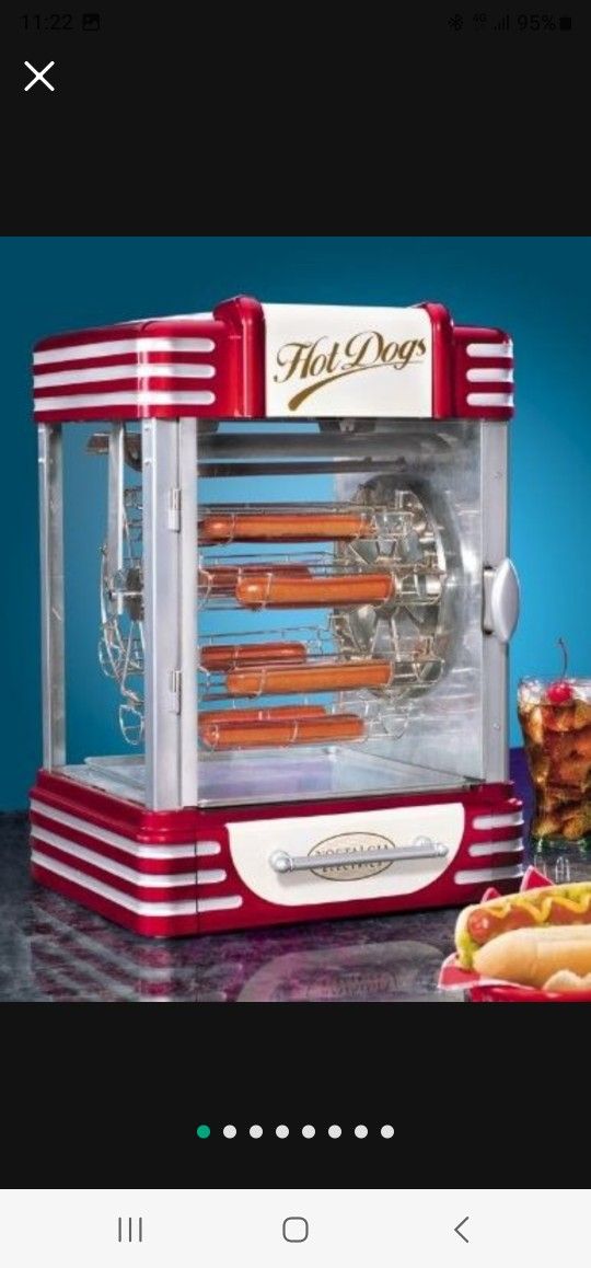 Nostalgia Electrics RFH-900 Ferris Wheel Hot Dog Warmer Retro