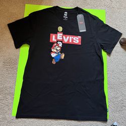 Nintendo Mario T Shirt Levi’s Men’s Size M Levis Clothing 