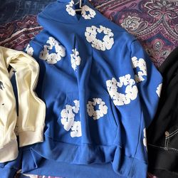 Denim tear hoodie Size large