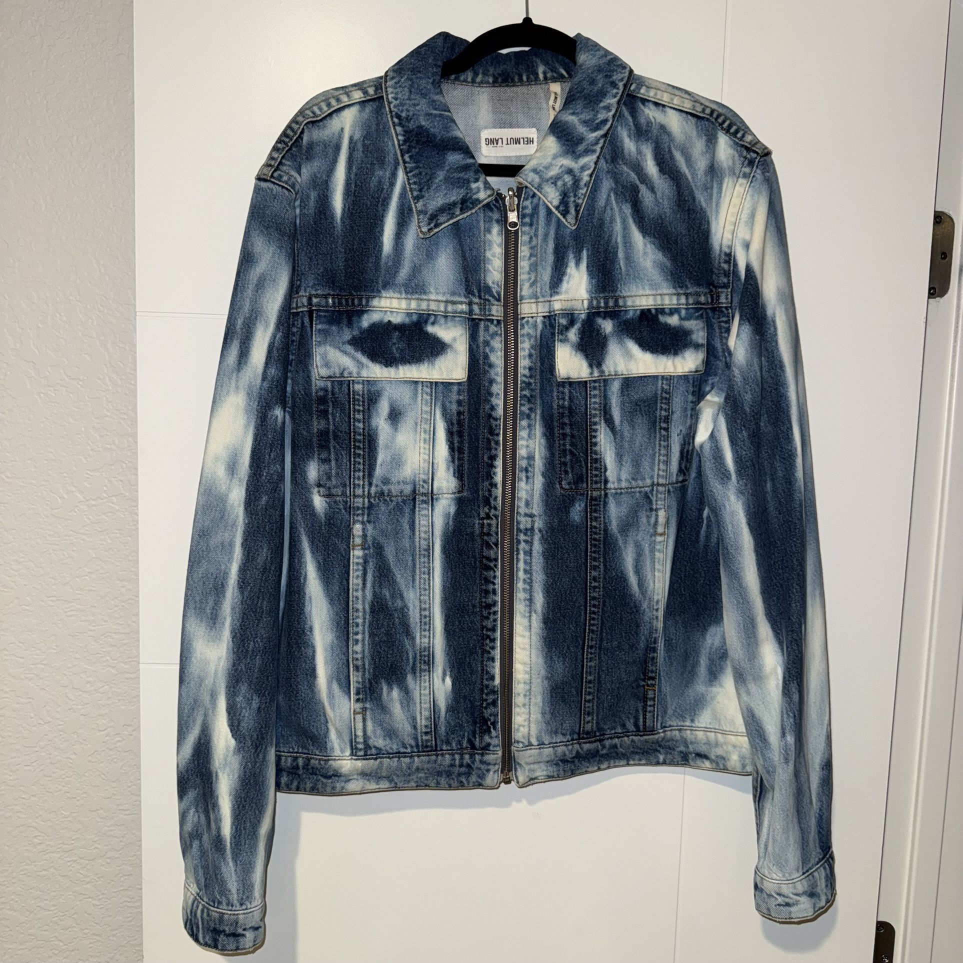 Helmut Lang Men’s Blue Denim Tie-Dye Bleacher Reversible 87 Jacket