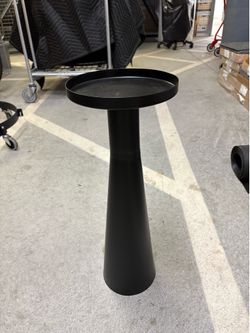 Black metal drink table