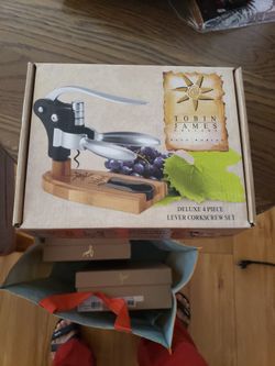 Deluxe 4 piece Lever Corkscrew Set Tobin James Cellar