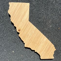 Wooden California State Shaped Hanging Decor