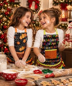 Reversible handmade halloween apron - very cute