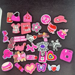 pink croc charms 