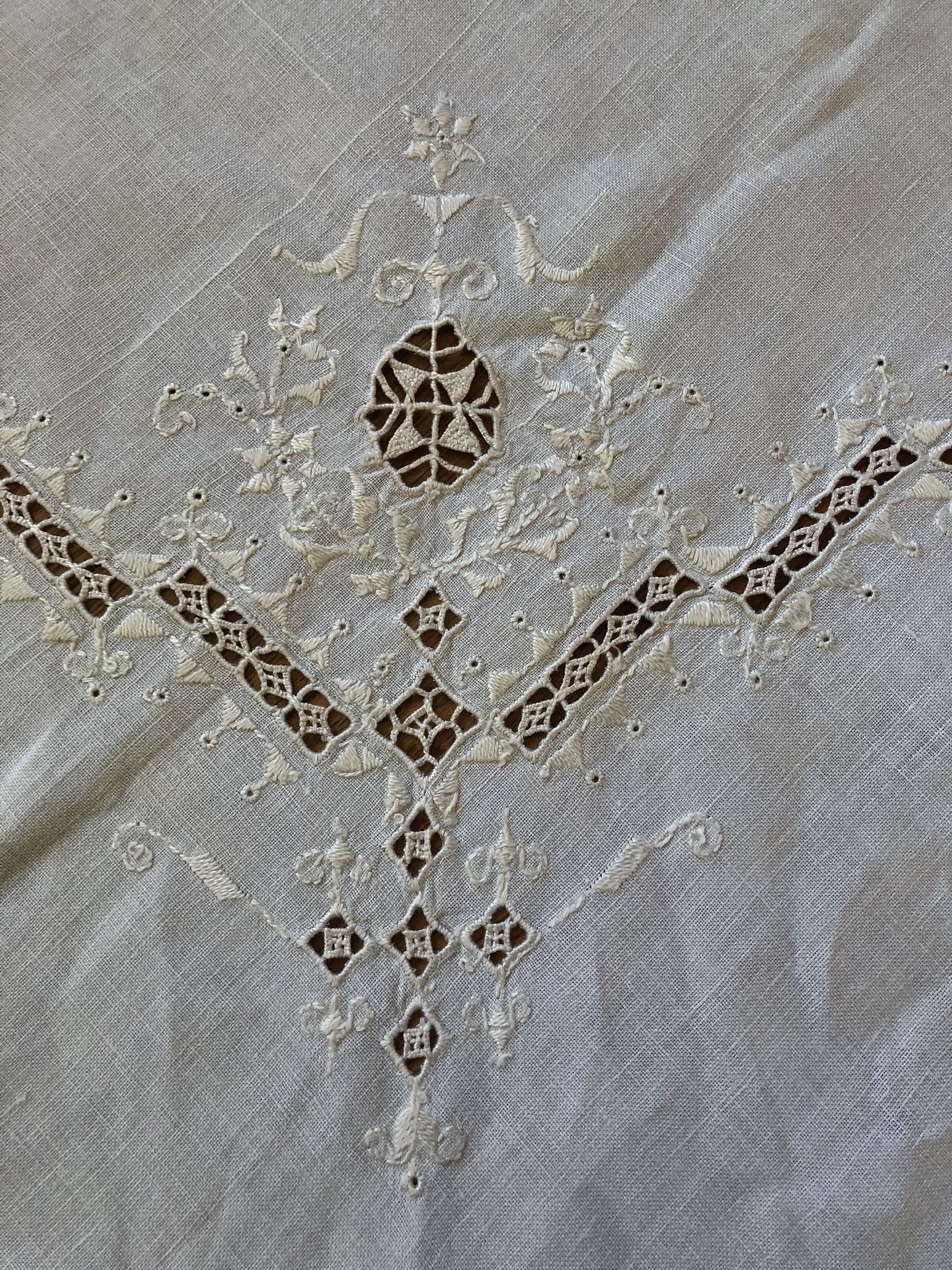 Embroidered Linen Tablecloth