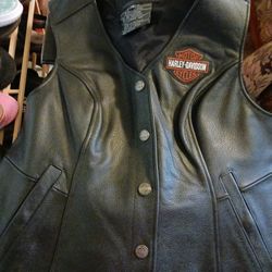 Men's Leather Vest, Harley