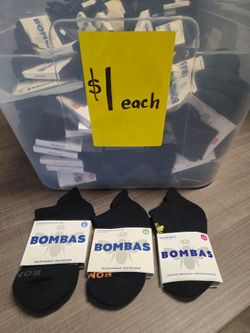 BOMBAS no show socks, available in sizes small and extra small, just $1 per pair
