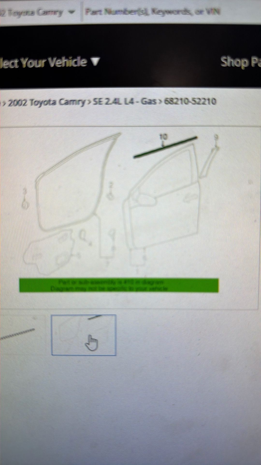 2012-18 Toyota Prius C Left Front Belt Molding