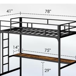 Twin size loft bed